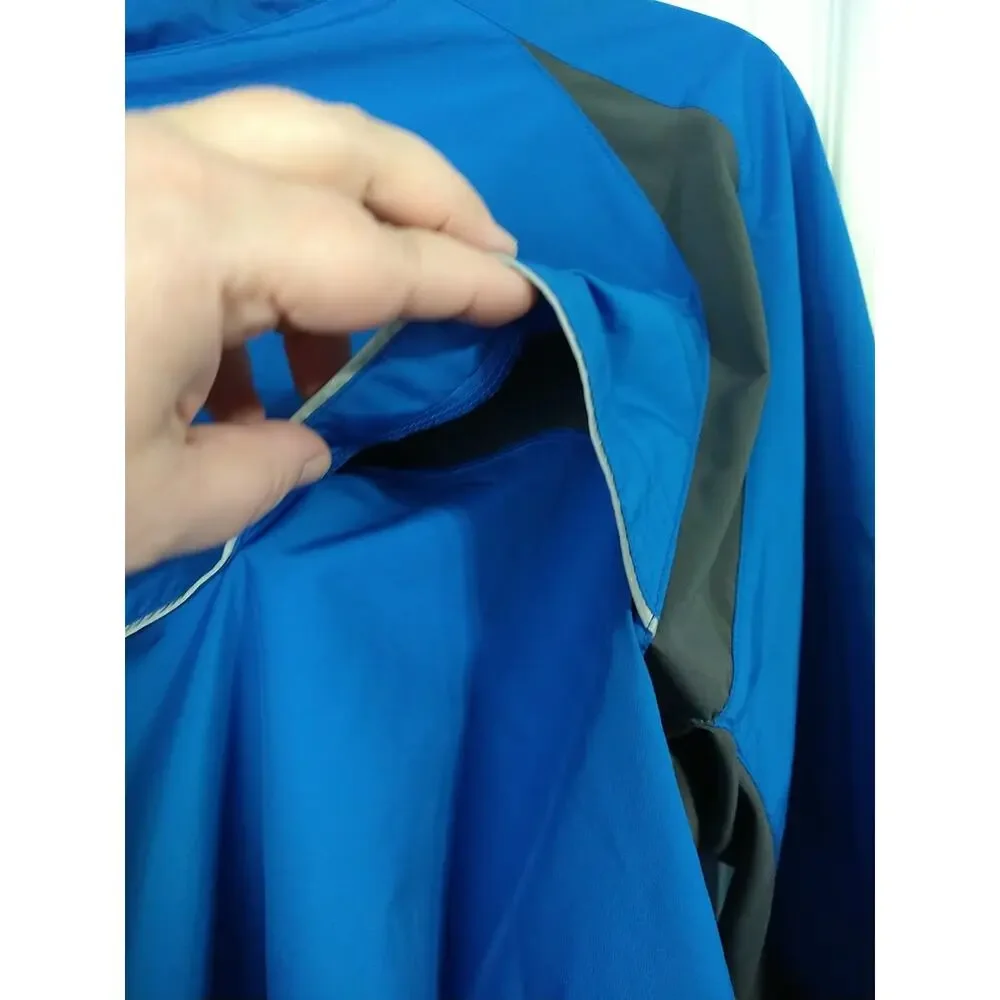 L.L. Bean Men's 2X Track Jacket Blue Black Lightweight Full Zip Pockets...